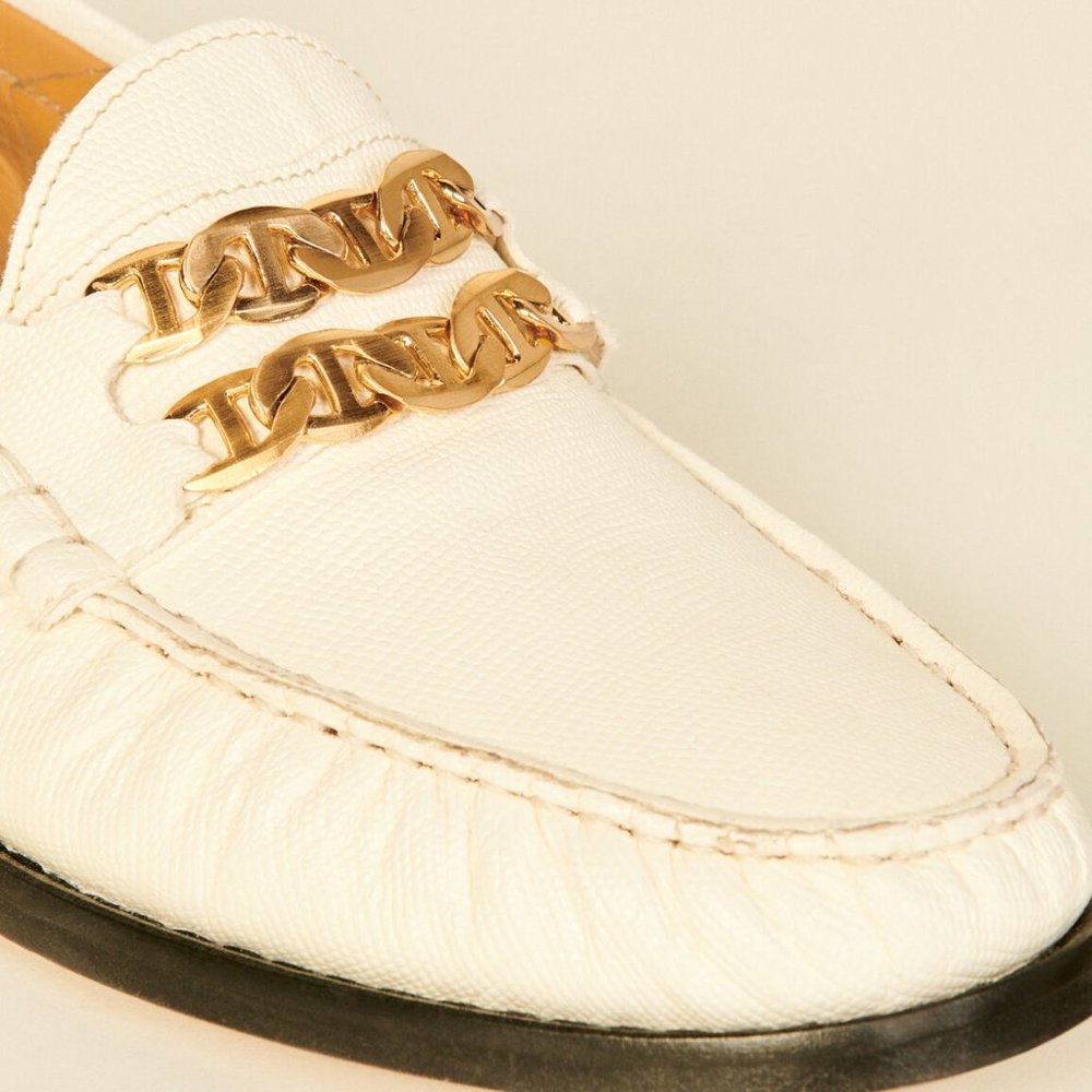 Sandro Max Leather Chain Logo Loafer - Picture 3 of 3